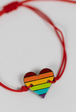 Ten Thousand Villages USA Bracelet Rainbow Heart Gourd - Colombia