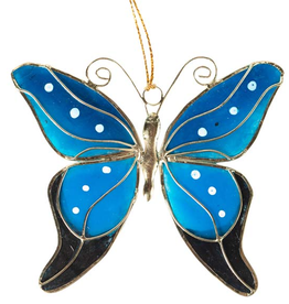 Philippines Ornament Blue Butterfly Capiz - Philippines