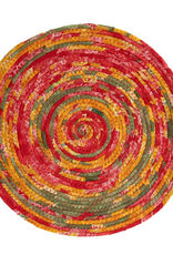 Bangladesh Placemat Recycled Sari Round - Bangladesh