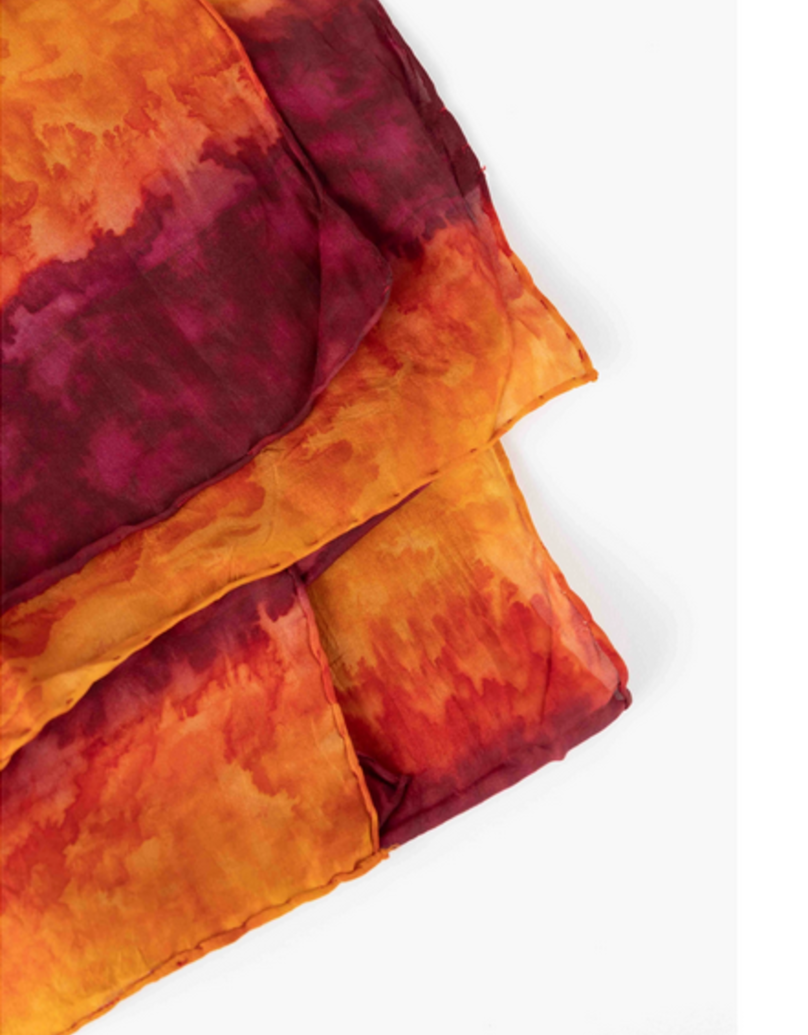 India Scarf Tie-Dye Sunset Silk - India