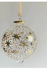 Egypt Blown Glass Gold Stars and Dots  3.35" - Egypt