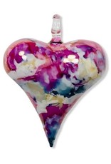 Egypt Blown Glass Multi/Fuchsia Heart  - Egypt