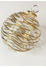 Egypt Ornament Gold Spiral Blown Glass - Egypt