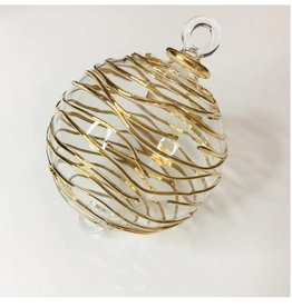 Egypt Blown Glass Gold Spiral - Egypt