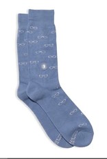 India Socks That Give Books Light Blue S - India