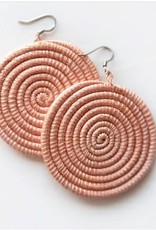 Rwanda Earrings Large Disc Blush - Rwanda