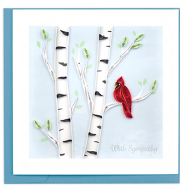 Vietnam Quilling Card Sympathy Cardinal  - Vietnam