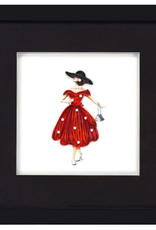 Vietnam Frame Quilling Card Wooden Shadow Box Black