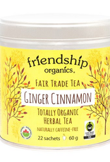 India Tea Ginger Cinnamon Bags Tin Friendship Organics