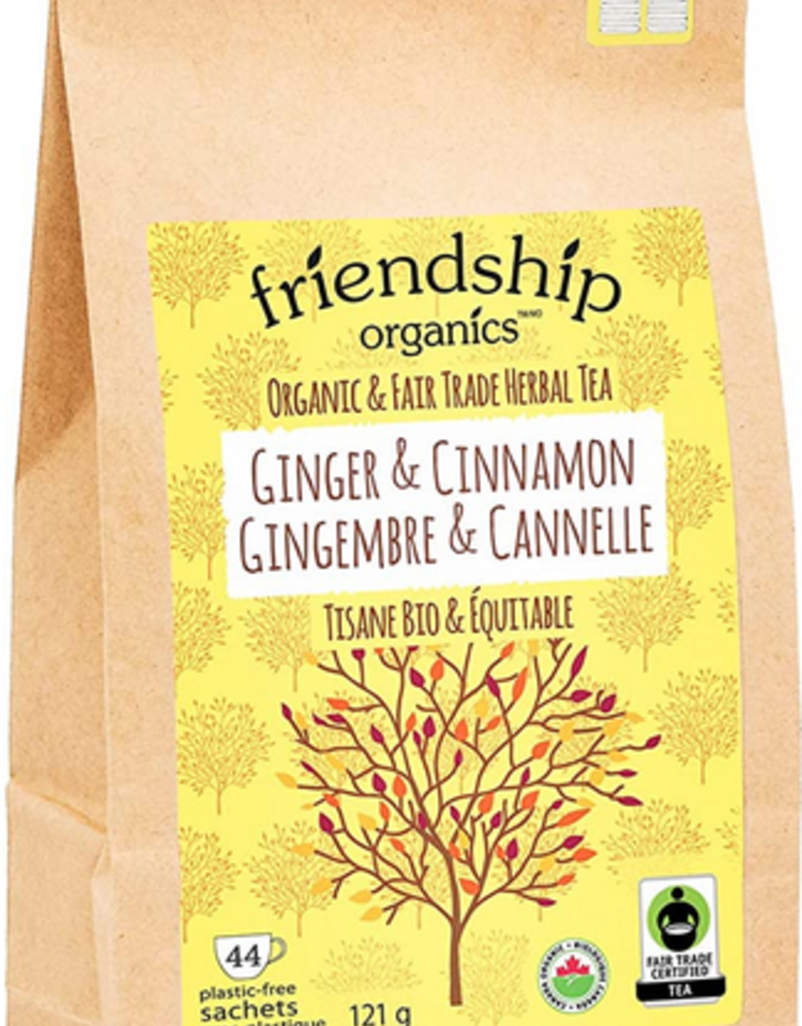 Friendship Organics Ginger Cinnamon Tea 2 Packs