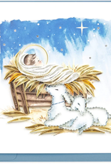 Vietnam Quilling Card Baby Jesus in Manger - Vietnam
