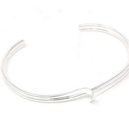 Global Crafts Silver Wave Cuff Bracelet - Mexico