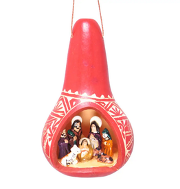 Peru Ornament Nativity Gourd -Peru