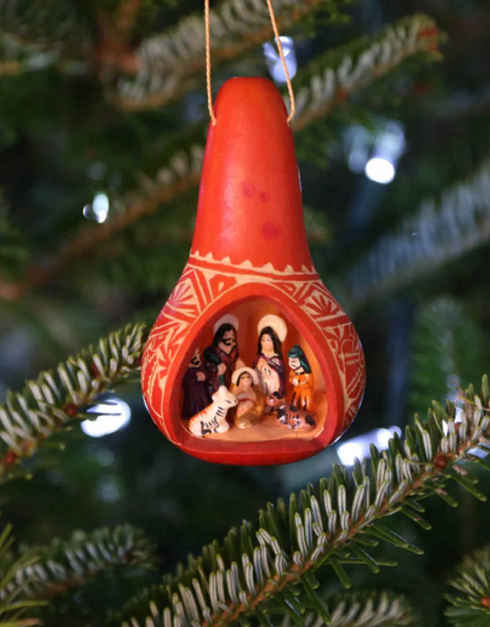 Peru Ornament Nativity Gourd -Peru