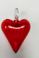 Egypt Necklace Red Heart Pendant Blown Glass - Egypt