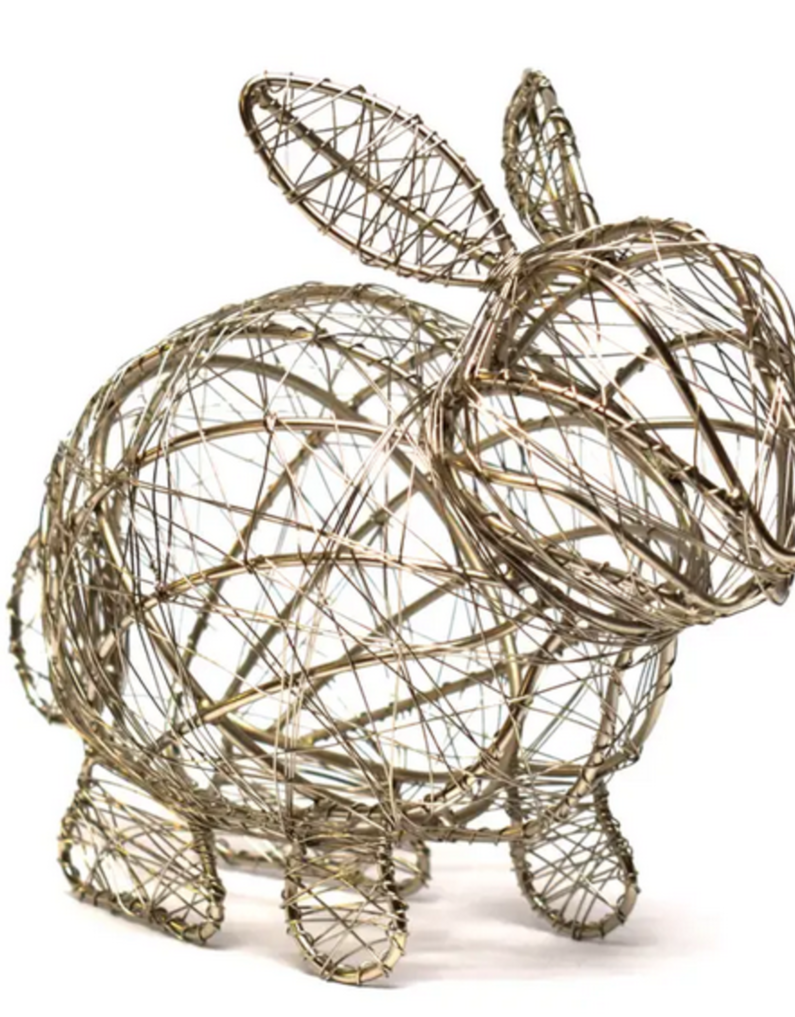 India Silver Wrapped Wire Bunny - India