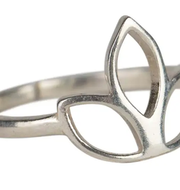 India Ring Silvery Lotus - India