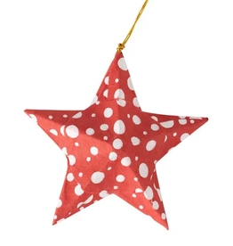 Bangladesh Ornament Red Polka Dot Star - Bangladesh