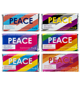 Canada Peace Pride Flag Chocolate Bar (92g) Milk/Hazelnuts (Assorted) - Peace by Chocolate