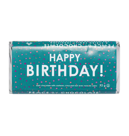 Canada Happy Birthday Dark Chocolate and Cashews Bar 92g - Peace by Chocolate