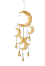 India Wind Chime Crystal Moon Recyled Iron - India