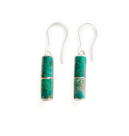 Serrv Earrings Turquoise Column - Peru