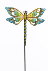 Haiti Garden Stake Dragonfly Metal Painted - Haiti