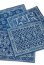 India Placemats Indigo Dabu Block Print, Set of 4 - India