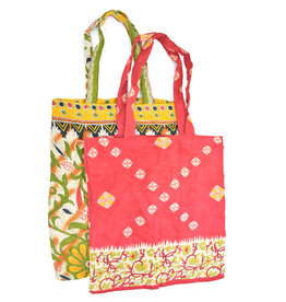 India Bag Tote Upcycled Sari (Assorted Patterns/Colours) - India