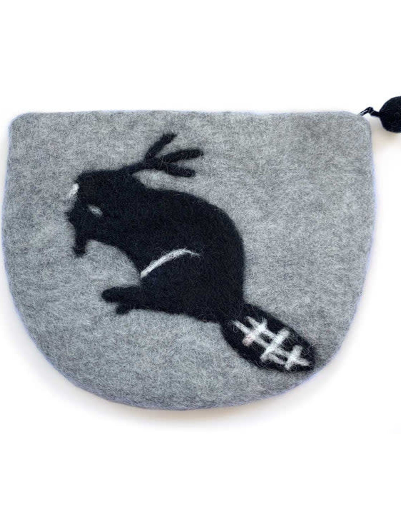 Nepal Purse Beaver Grey Felt - Nepal