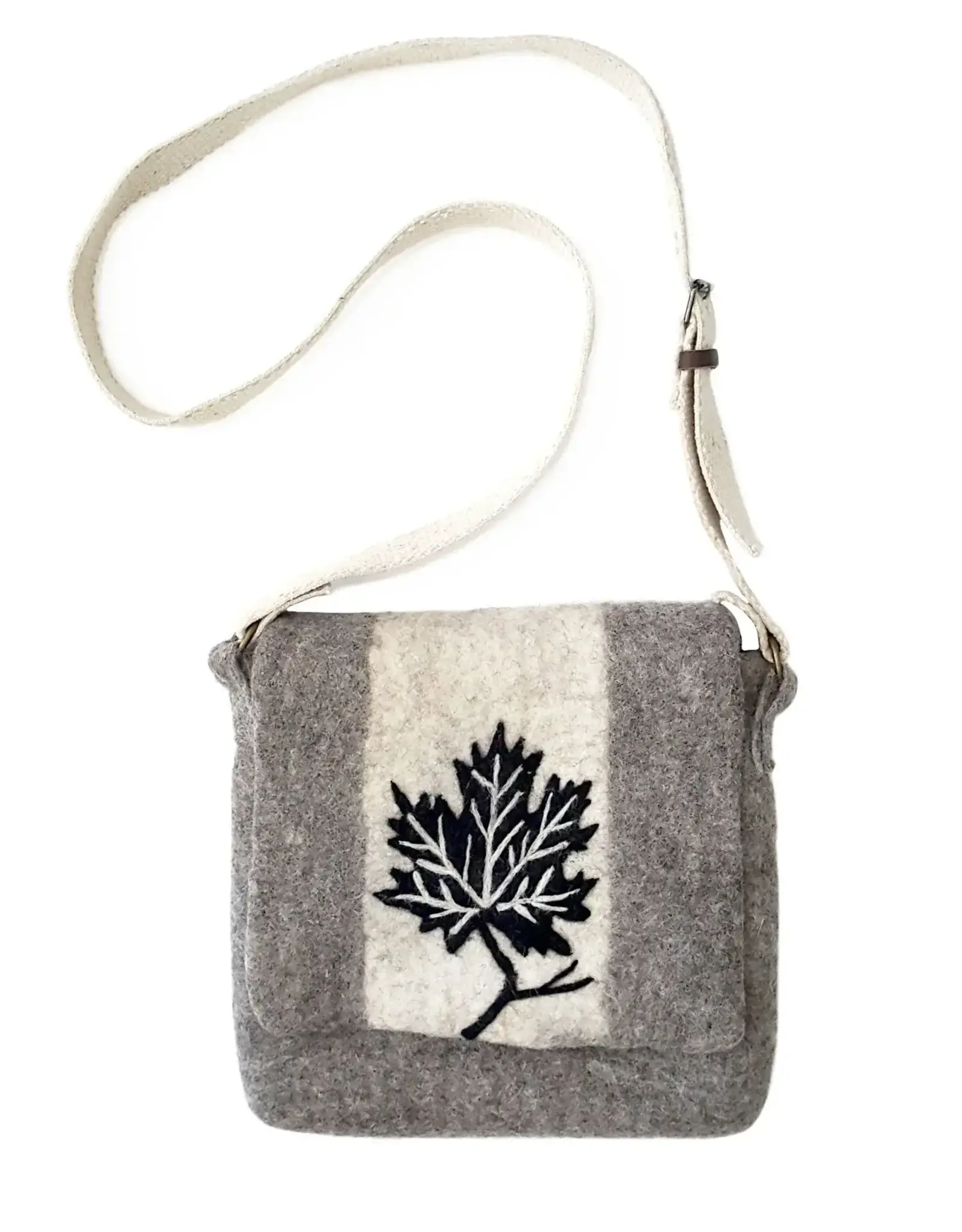 Nepal Bag Crossbody Felt Maple Leaf - Nepal