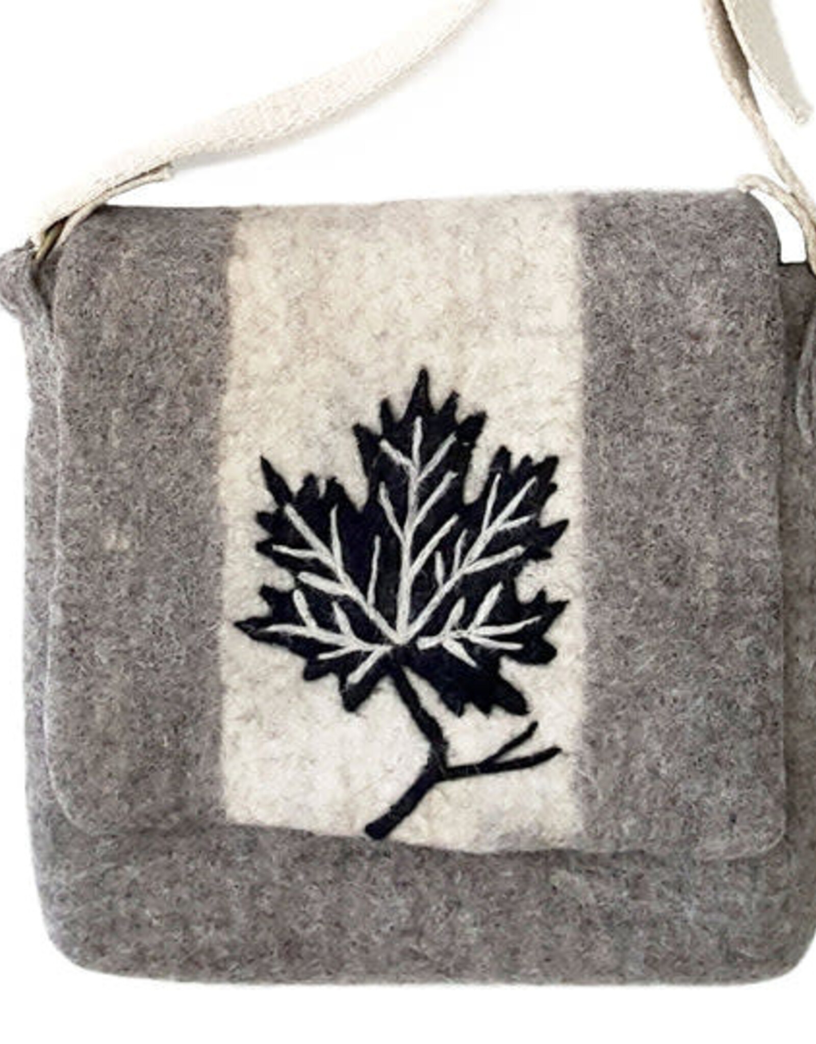 Nepal Bag Crossbody Felt Maple Leaf - Nepal