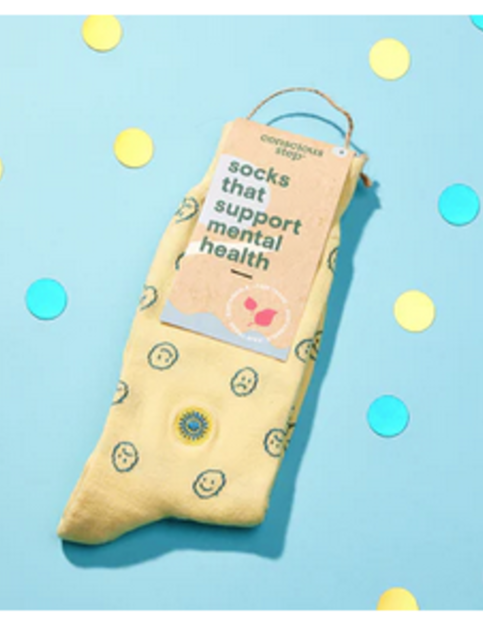 India Socks That Support Mental Health Yellow S - India