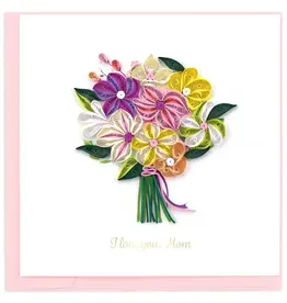Vietnam Quilling Card "I Love You Mom" Bouquet - Vietnam