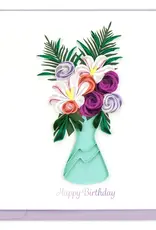 Vietnam Quilling Card Birthday Flower Vase - Vietnam