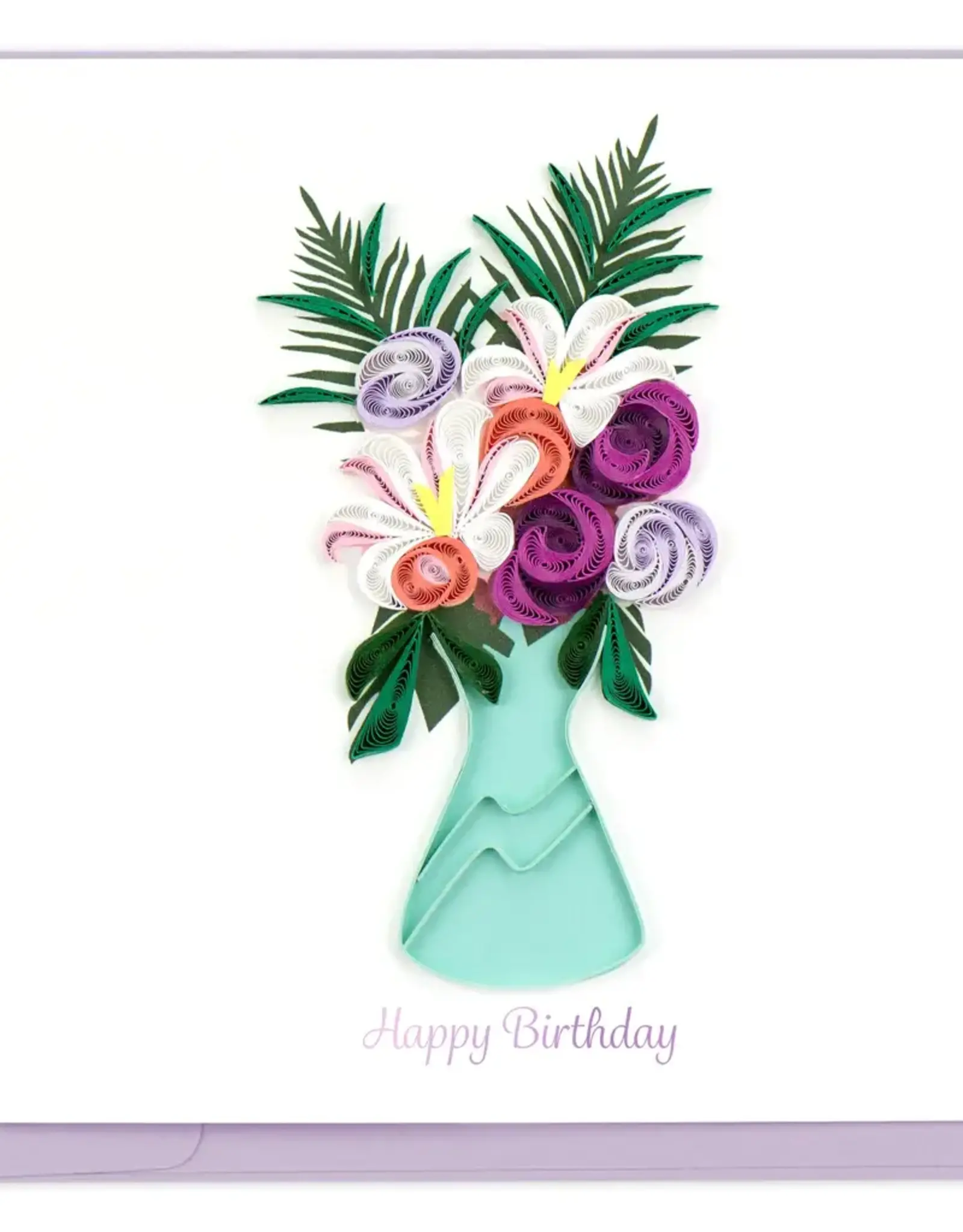 Vietnam Quilling Card Birthday Flower Vase - Vietnam