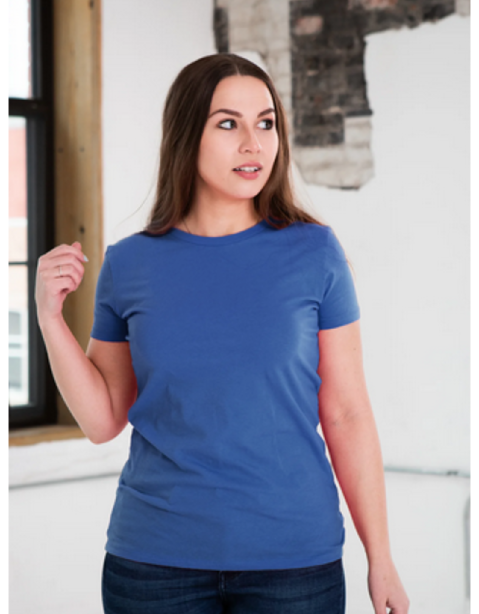 Haiti T-Shirt Women's Royal Blue Cotton Short Sleeve (L) - Haiti/USA