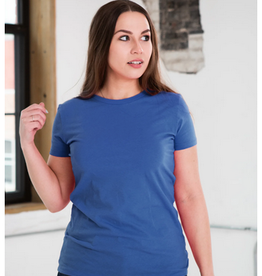 Haiti T-Shirt Women's Royal Blue Cotton Short Sleeve (L) - Haiti/USA