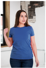 Haiti T-Shirt Women's Royal Blue Cotton Short Sleeve (S) - Haiti/USA