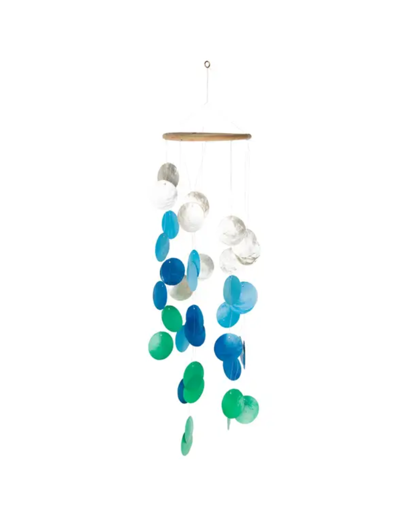 Spiral Capiz Shell Wind Chime - Phillipines - Villages Port Colborne