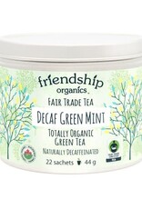 Tea Decaf Green Mint Sachets Tin Friendship Organics