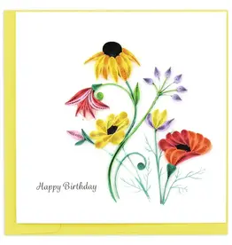 Quilling Card Birthday Wildflower Blooms - Vietnam