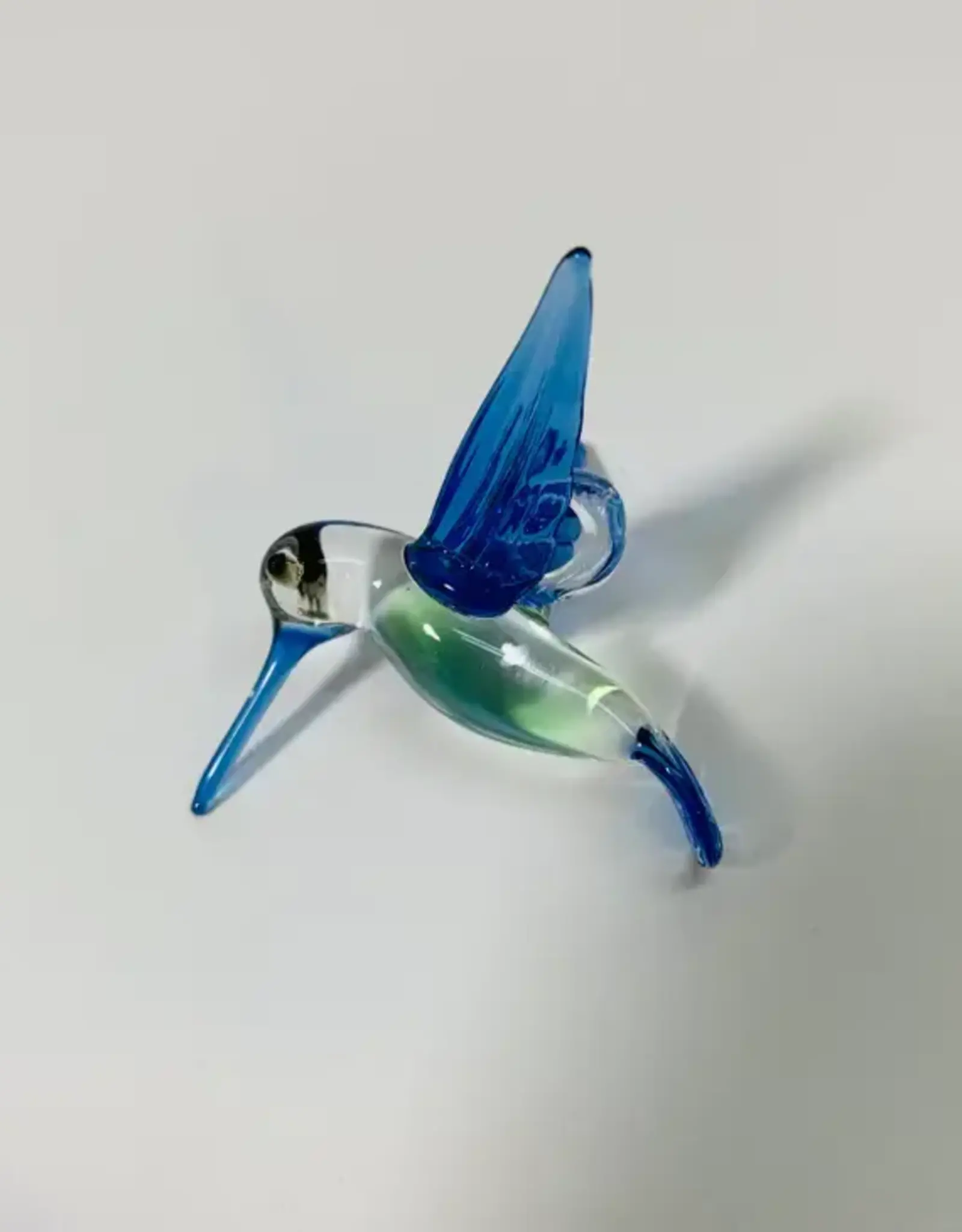 Egypt Blown Glass Blue & Green Hummingbird - Egypt