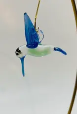 Egypt Blown Glass Blue & Green Hummingbird - Egypt