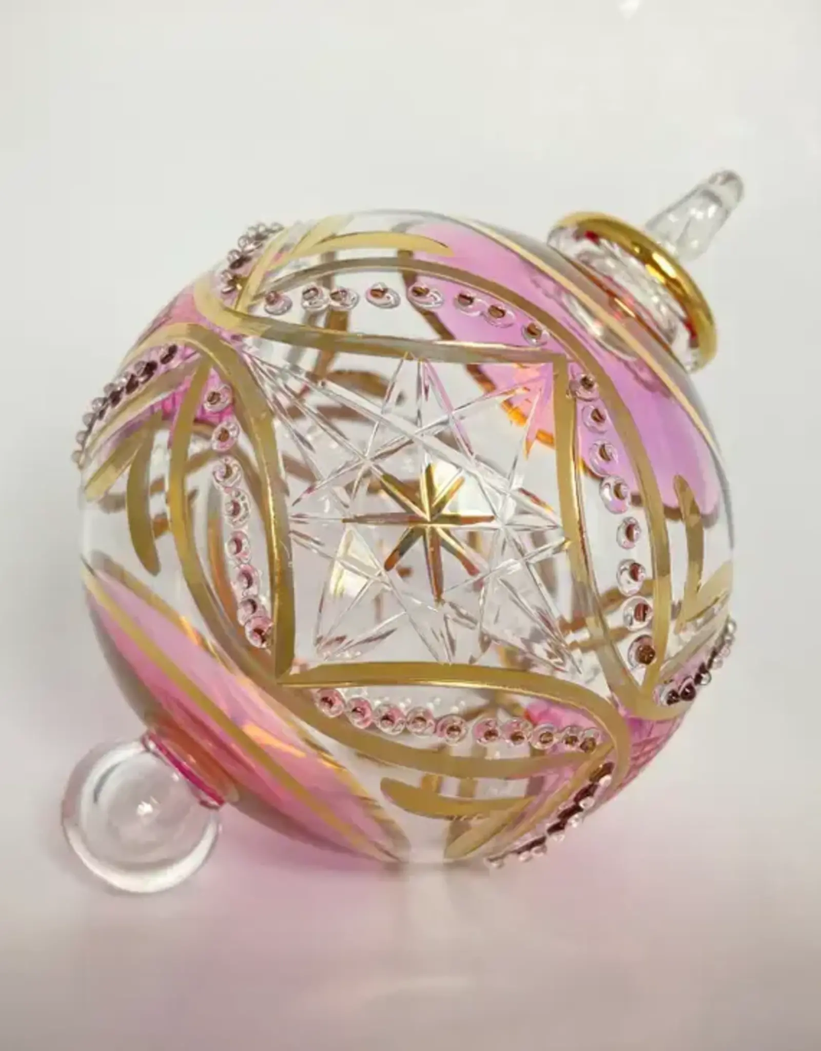 Egypt Ornament Pink Carousel Blown Glass - Egypt