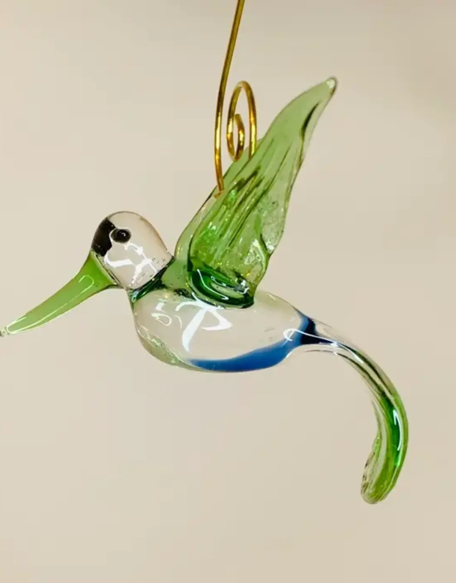 Egypt Ornament Green Hummingbird Blown Glass - Egypt