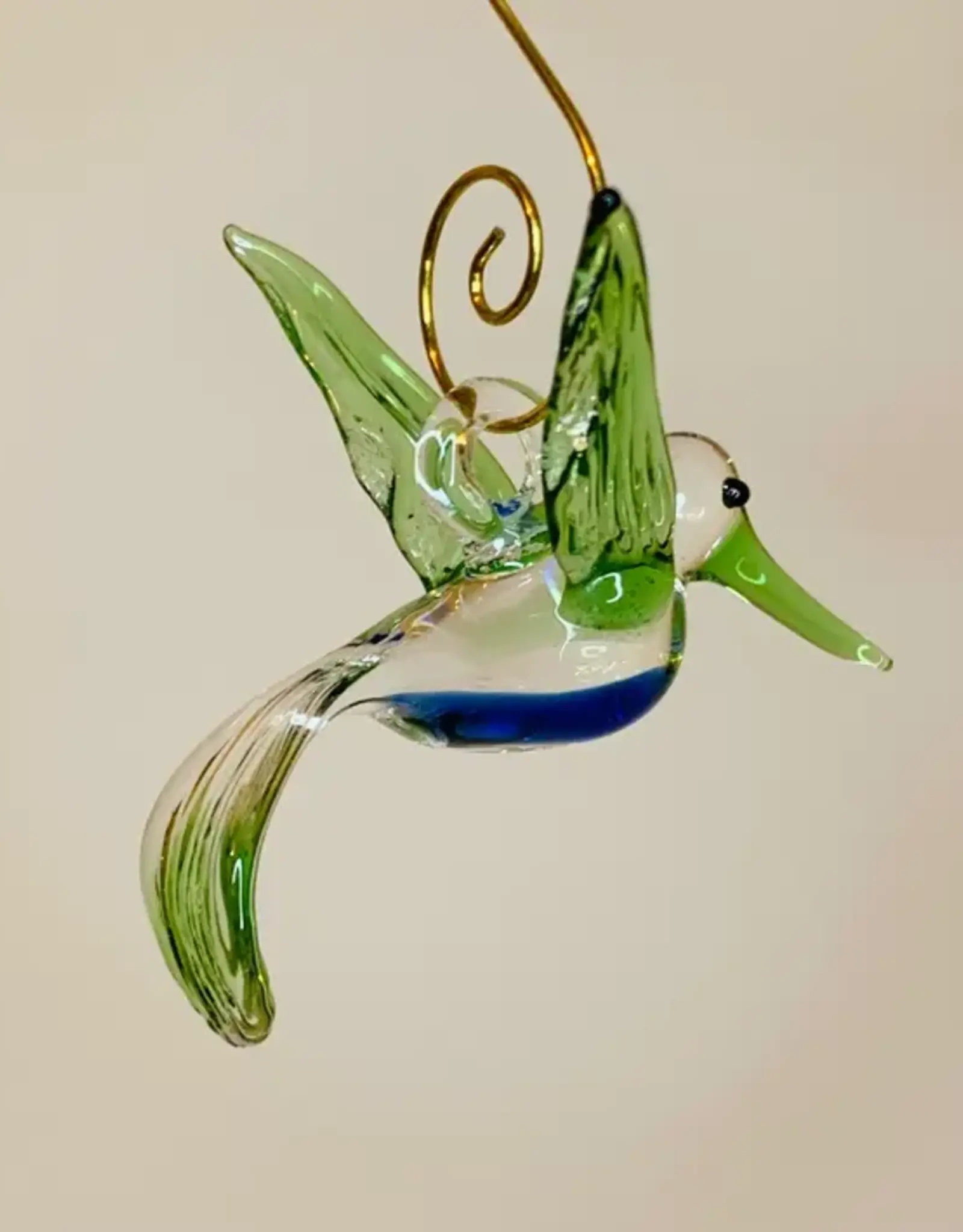 Egypt Ornament Green Hummingbird Blown Glass - Egypt