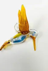 Egypt Ornament Amber Hummingbird Blown Glass - Egypt
