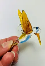 Egypt Blown Glass Amber Hummingbird Posing - Egypt