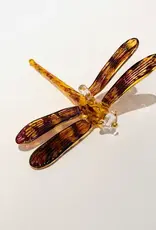 Egypt Dragonfly Yellow & Brown Variegated Blown Glass - Egypt